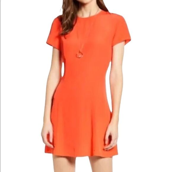 Something Navy Neon Coral Dress - Picture 2 of 16
